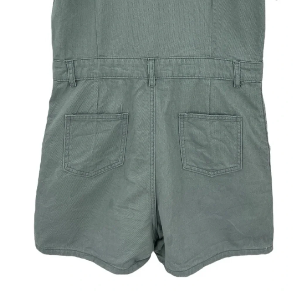 NEW Lioness Women Khaki Romper Green Short Sleeve XL